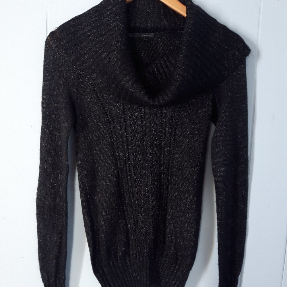 Black Cowl Neck Women's Sweater